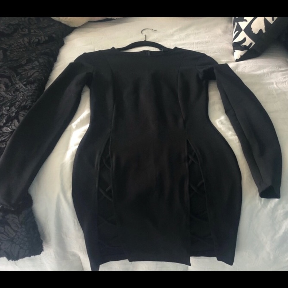 Black Cut Out Dress - Picture 3 of 3